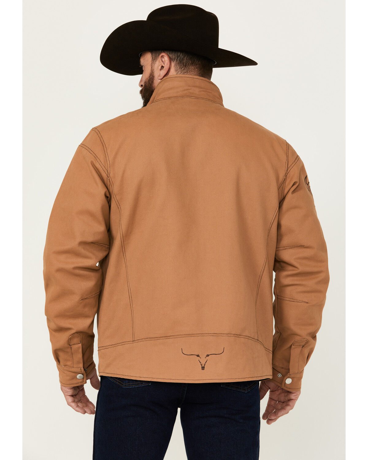 Image #4 - Cowboy Hardware Men's Woodsman Logo Softshell Jacket, Camel, hi-res