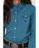 Image #3 - Roper Girls' Amarillo Geo Print Long Sleeve Western Pearl Snap Shirt, Sage, hi-res