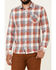 Flag & Anthem Men's Pagedale Vintage Wash Plaid Long Sleeve Button-Down Western Shirt , Rust Copper, hi-res