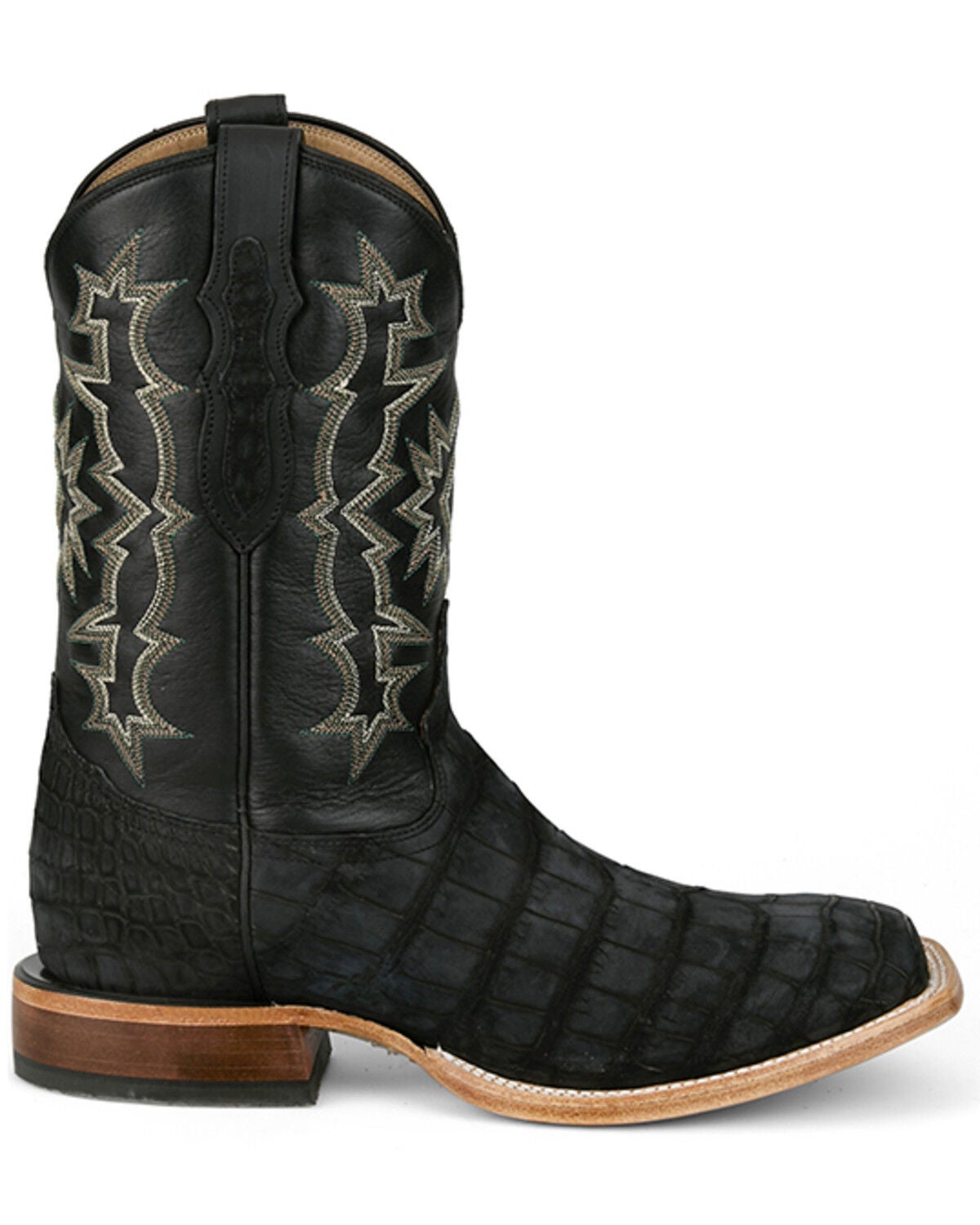 Image #2 - Tony Lama Men's Exotic Alligator Miguel Western Boots - Broad Square Toe, Black, hi-res