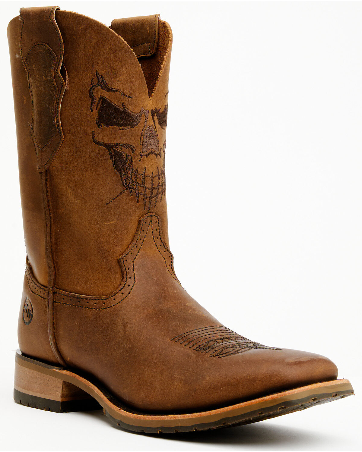 Image #1 - Double H Men's 11" Stockman Ice Roper Western Boots - Broad Square Toe, Chocolate, hi-res