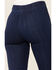 Image #3 - Cello Women's Dark Wash High Rise Raw Edge Crop Flare Jeans, Blue, hi-res