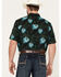 Image #4 - Panhandle Men's Tropical Print Short Sleeve Snap Stretch Western Shirt, Black, hi-res