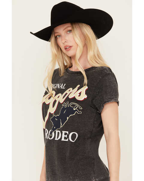 Image #2 - Recycled Karma Women's Coors Burnout Graphic Tee, Black, hi-res