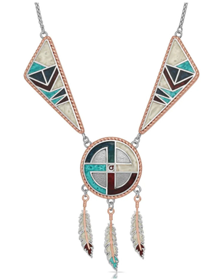 Montana Silversmiths Women's American Legends Dream Weaver Necklace, Silver, hi-res