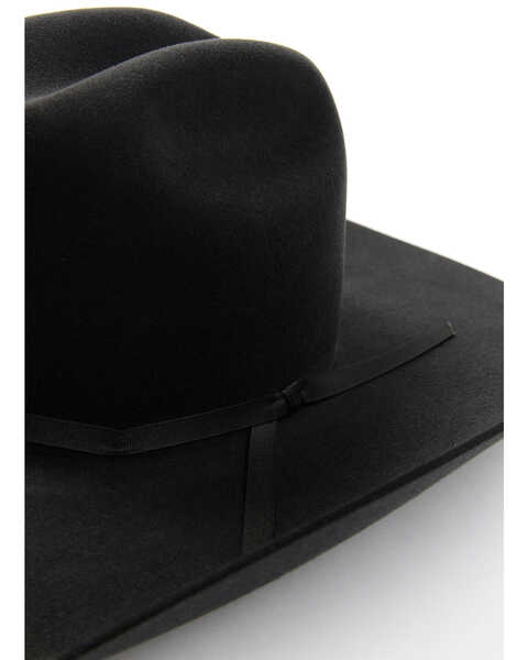 Serratelli Men's 5X Cattleman Two Ply Ribbon Band Felt Western Hat , Charcoal, hi-res
