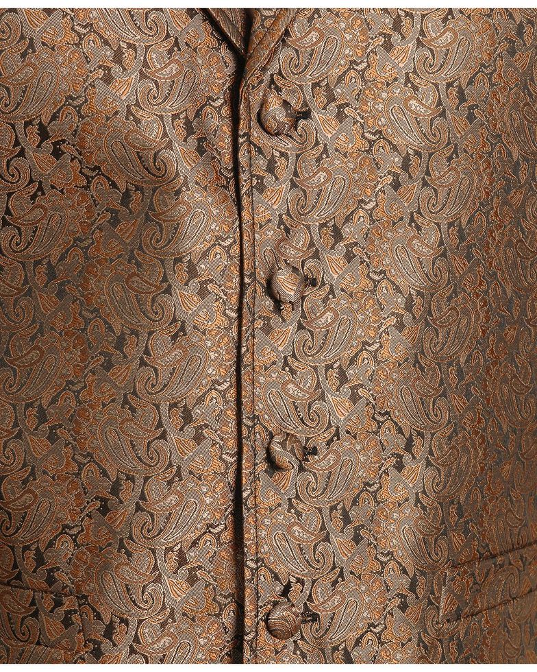 Rangewear by Scully Notched Lapel Paisley Print Vest, Brown, hi-res