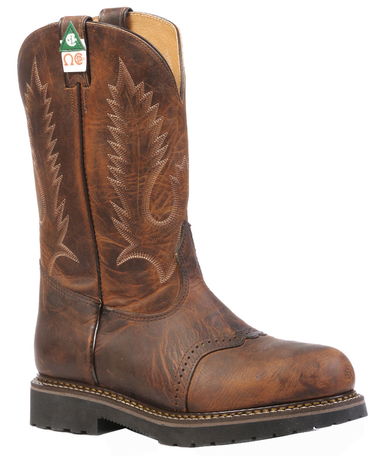 Image #1 - Boulet Laid Back Tan Spice Flame Resistant Work Boots - Steel Toe, Tan, hi-res
