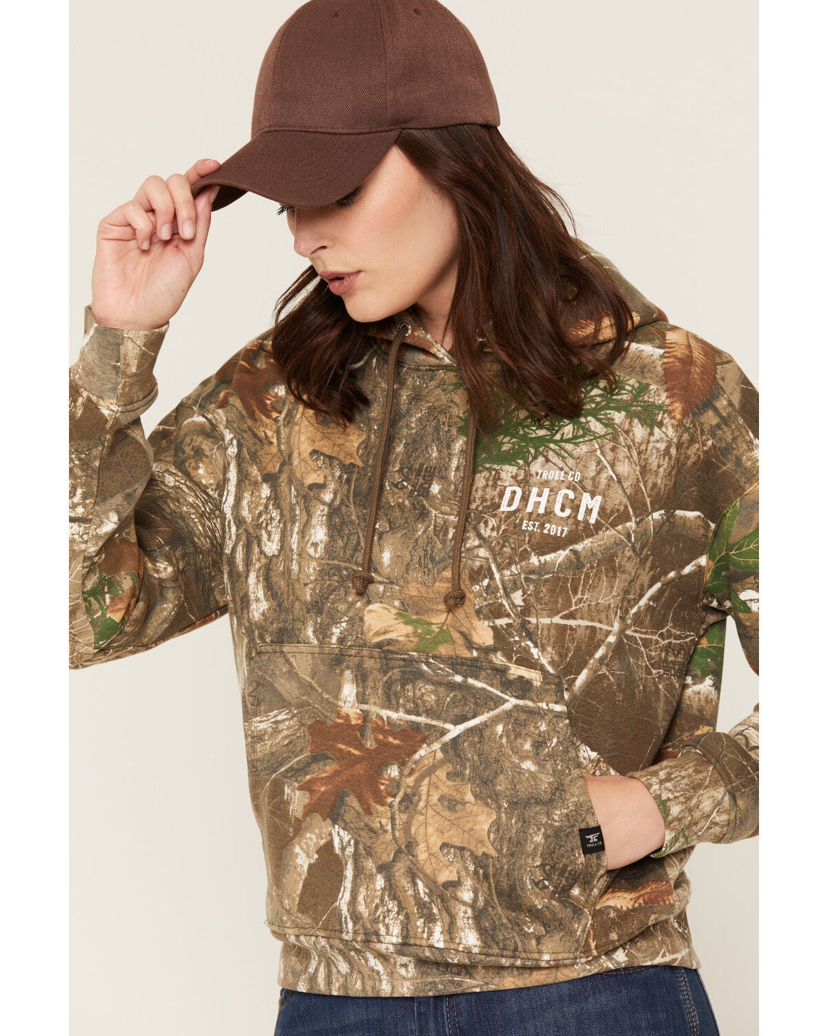 Image #3 - Troll Co Women's Juno Dirty Hands Clean Money Camo Print Hoodie, Camouflage, hi-res