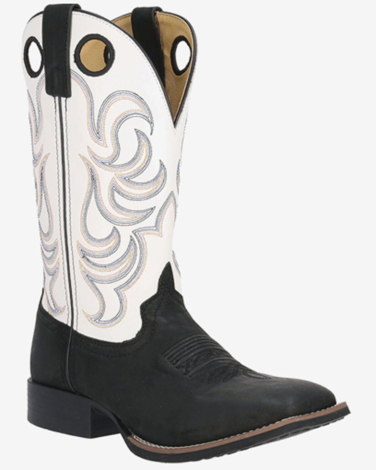 Smoky Mountain Men's Cedar Performance Western Boots - Broad Square Toe, Black, hi-res