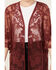 Image #3 - Shyanne Women's Lace Duster Kimono, Dark Red, hi-res