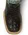 Image #5 - Ferrini Women's Black Caiman Print Western Boots - Square Toe, Black, hi-res
