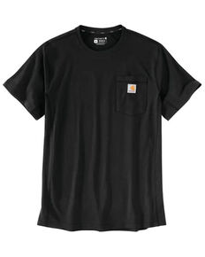Carhartt Men's Force Midweight Short Sleeve Work Pocket T-Shirt - Black, Black, hi-res