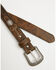 Image #2 - Cody James Boys' Concho Tooled Belt, Dark Brown, hi-res