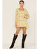 Image #2 - Miss Me Women's Plaid Print Babydoll Dress, Yellow, hi-res