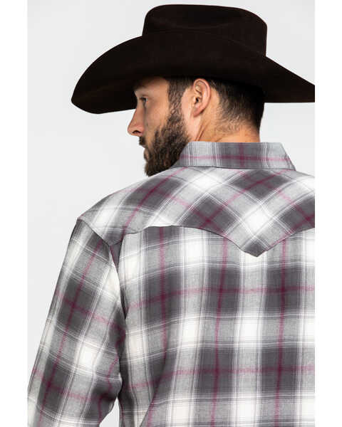 Resistol Men's Brazos Ombre Large Plaid Long Sleeve Western Shirt , Lt Brown, hi-res