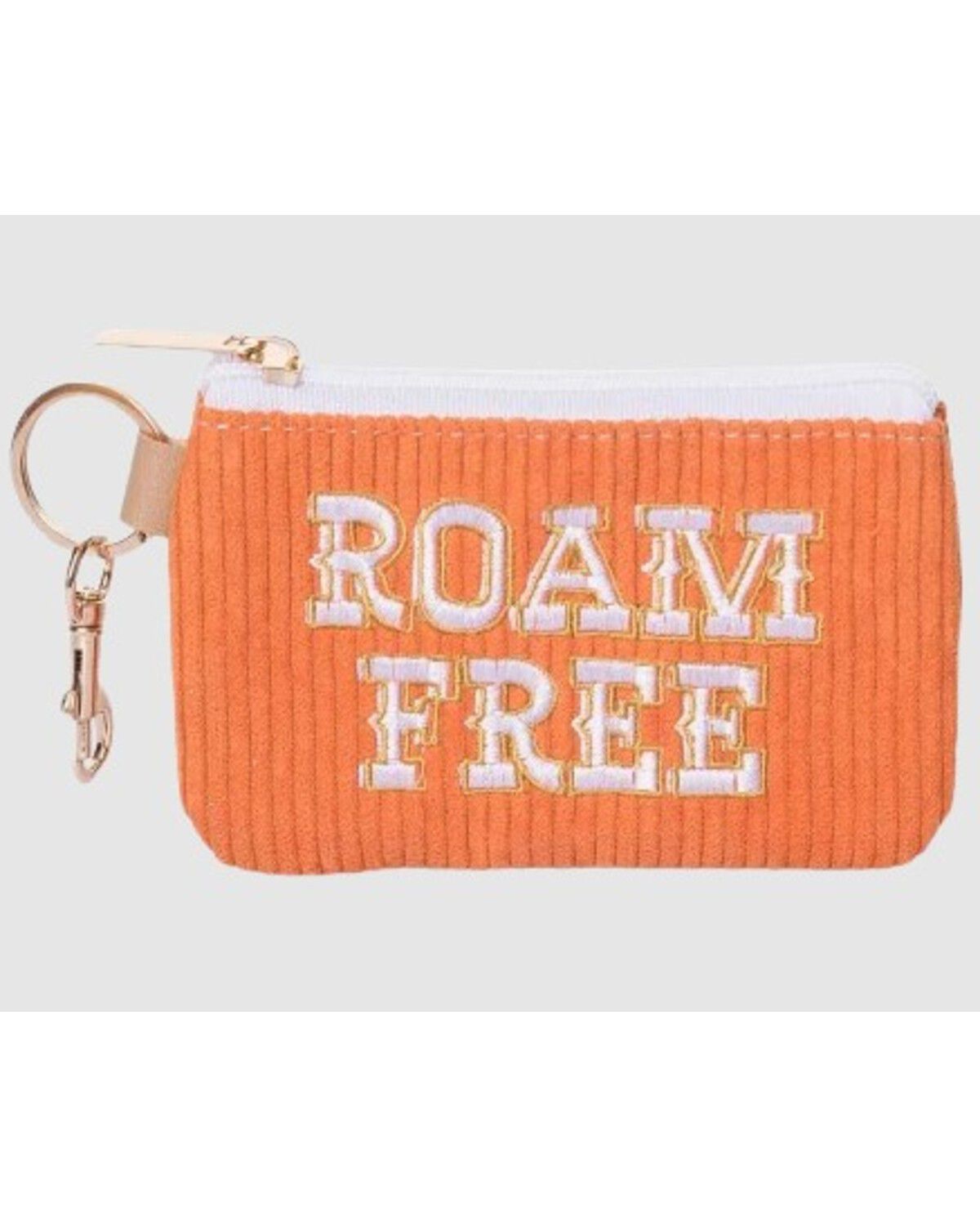 Image #1 - Totalee Gift Women's Roam Free Corduroy Zip Wallet, Orange, hi-res