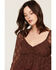 Image #2 - Wild Moss Women's Lace Long Sleeve Shirt, Brown, hi-res