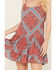 Image #3 - Rock & Roll Denim Women's Bandana Print Tiered Sleeveless Mini Dress, Red, hi-res