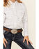 Image #3 - Ely Walker Girls' Southwestern Geo Print Long Sleeve Pearl Snap Western Shirt, White, hi-res