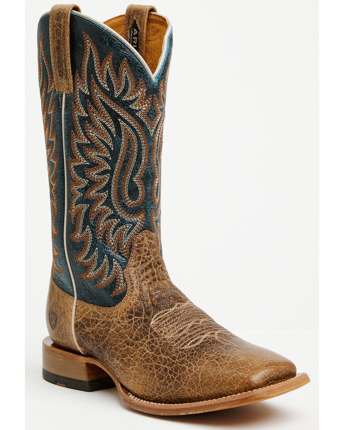 Ariat Men's Gold Point Western Boots - Broad Square Toe, Brown, hi-res