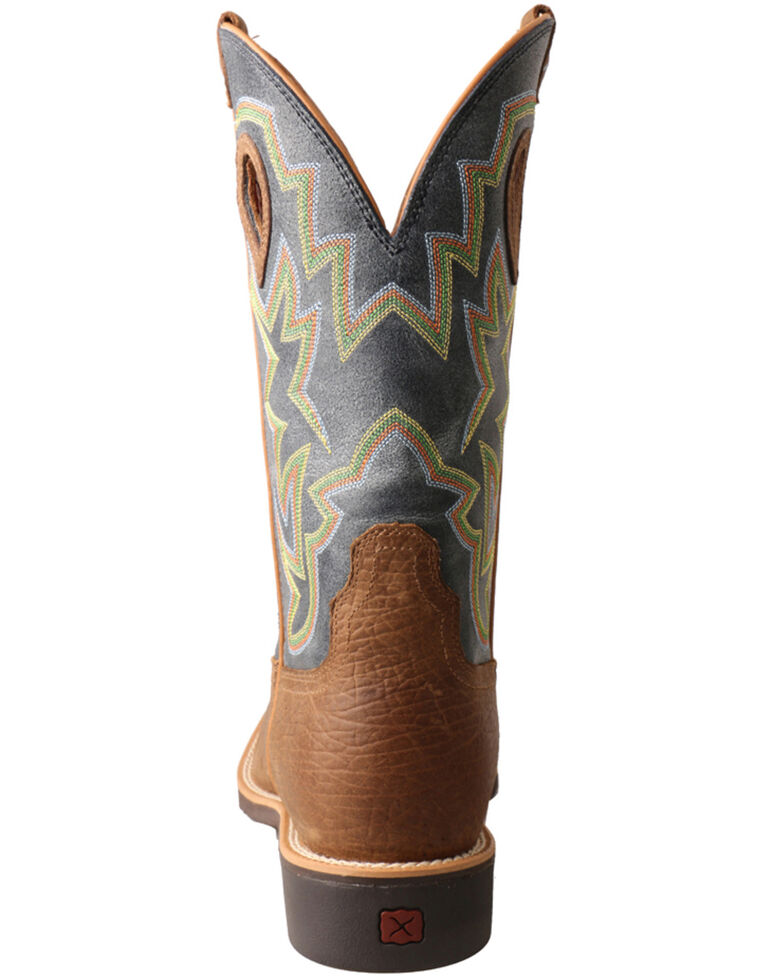 Twisted X Men's Top Hand Western Boots - Wide Square Toe, Distressed Brown, hi-res
