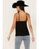 Image #4 - Rock & Roll Denim Women's Shimmer High Neck Tank, Black, hi-res