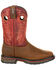 Georgia Boot Men's Carbo-Tec LT Waterproof Western Work Boots - Square Toe, Brown, hi-res