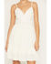 Image #3 - Shyanne Women's Lace Sleeveless Tie-Back Mini Dress, Cream, hi-res