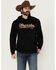 Image #1 - Wrangler Men's Logo Graphic Hooded Sweatshirt, Black, hi-res