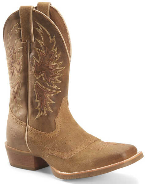 Double H Men's Alvarado Western Boots - Wide Square Toe, Medium Brown, hi-res