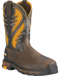 Ariat Men's Brown Intrepid VentTEK Work Boots - Composite Toe , Brown, hi-res