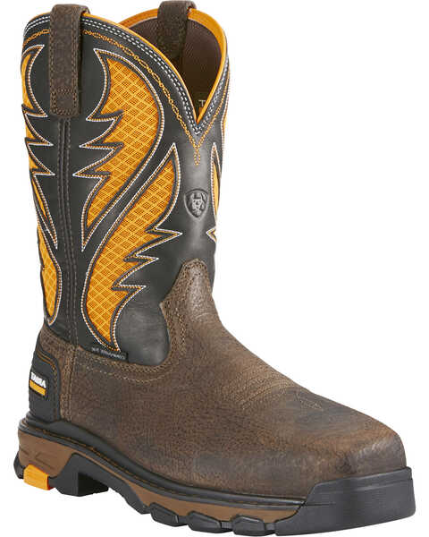 Ariat Men's Intrepid VentTEK Work Boots - Composite Toe , Brown, hi-res