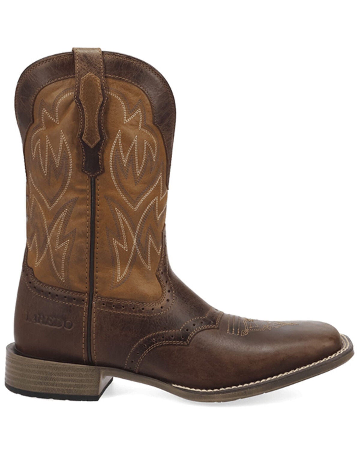 Image #2 - Laredo Men's Stratford Western Performance Boots - Broad Square Toe, Brown, hi-res