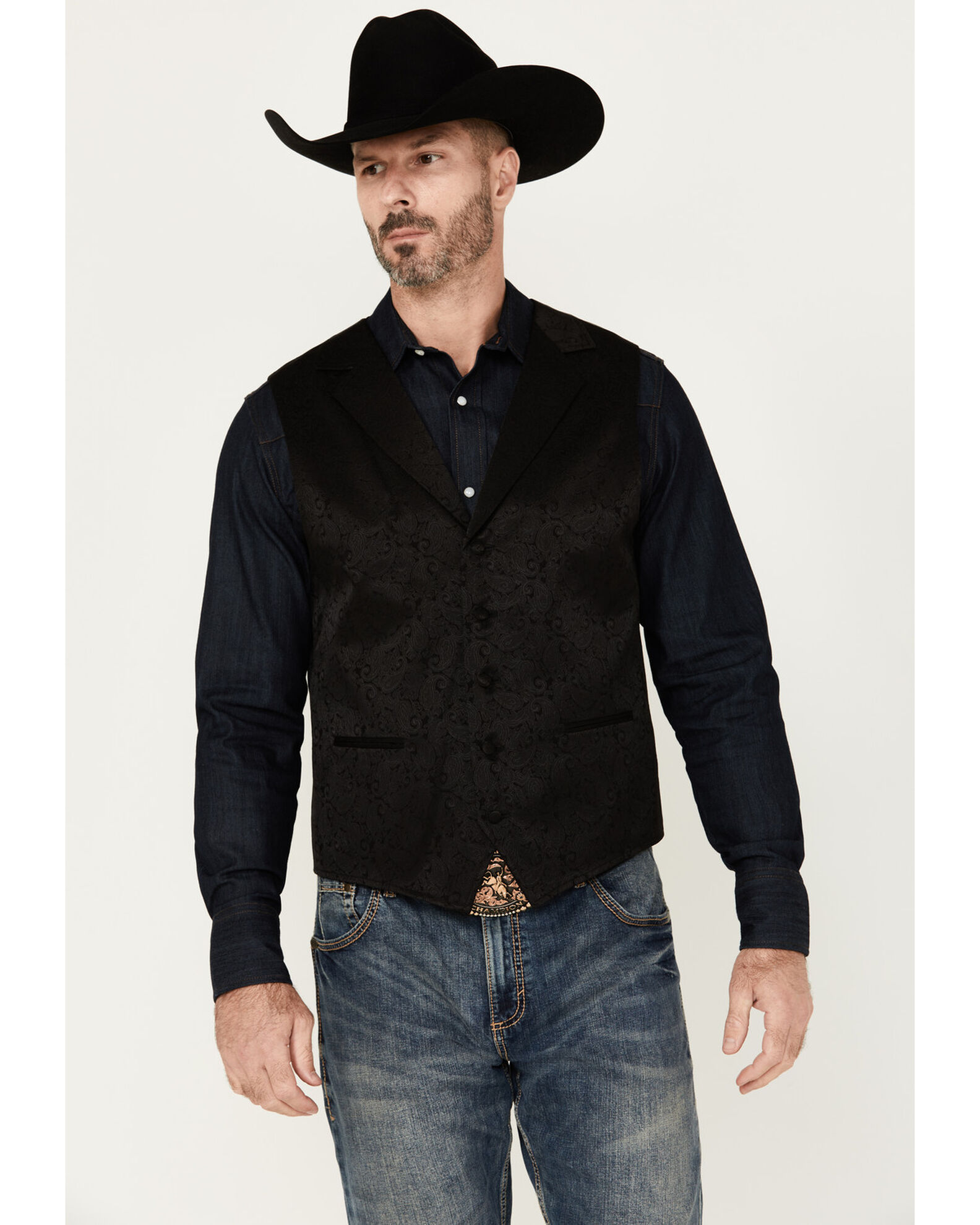 格安販売中 Paisley Nashville Men's James Cody Print Country - Vest トップス