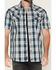 Image #3 - Moonshine Spirit&reg; Men's Purple Hazer Plaid Print Short Sleeve Snap Western Shirt, Blue, hi-res