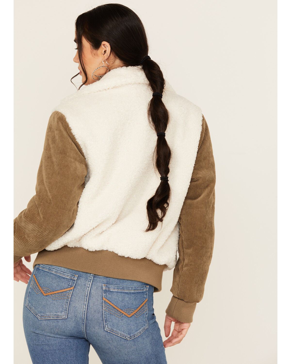 Image #4 - Stoosh Women's Sherpa Jacket, Olive, hi-res