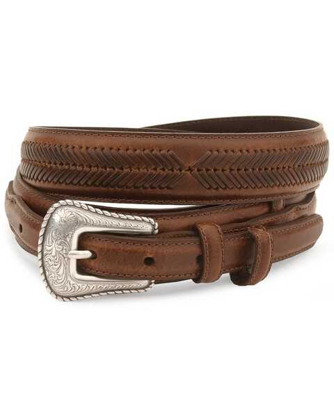 Nocona Belt Co. Men's Leather Ranger Belt - Reg & Big, Brown, hi-res