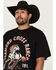 Image #2 - Diamond Cross Ranch Men's Bronco Heritage Short Sleeve Graphic T-Shirt, Charcoal, hi-res