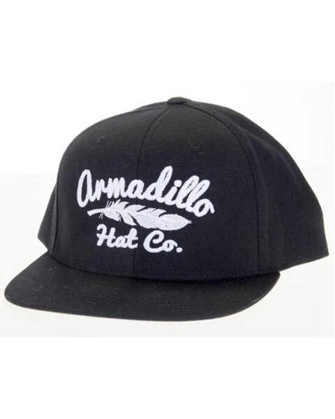 Image #1 - Armadillo Men's Fairway Ball Cap , Black, hi-res
