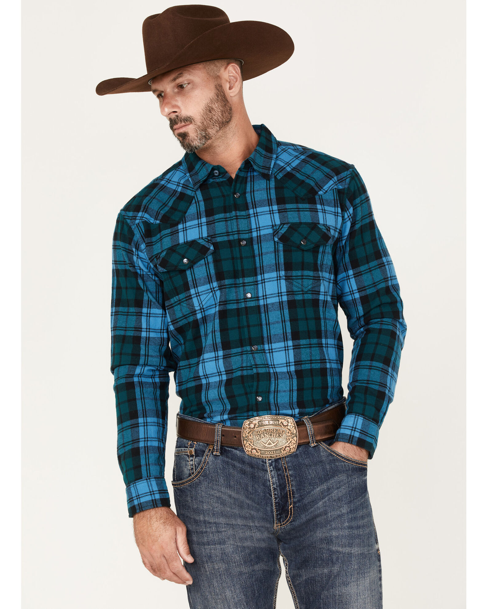 Product Name Cody James Men s McKenzie Plaid Print Pearl Snap Western Flannel Shirt