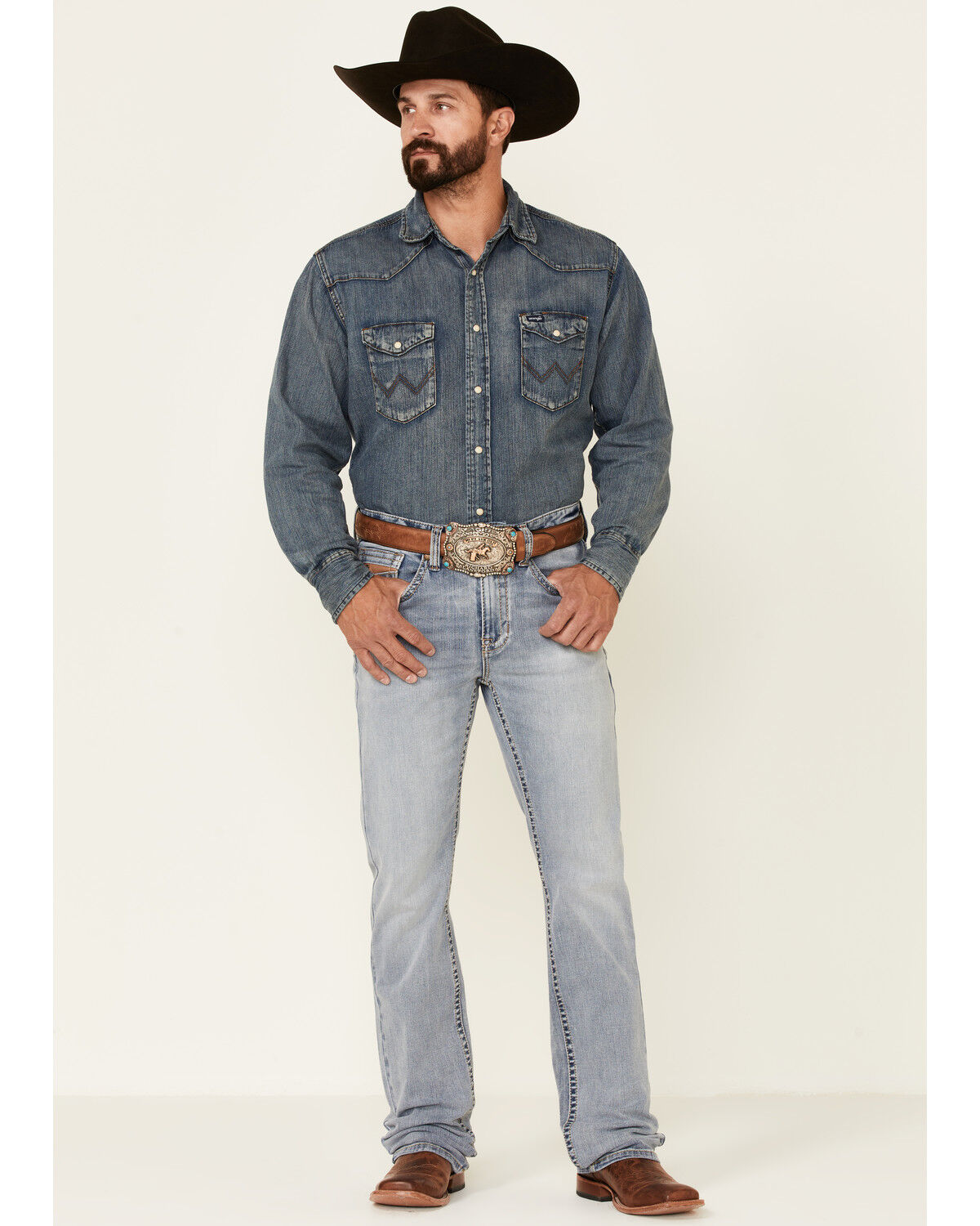 Image #1 - Cody James Core Men's Ringo Light Wash Performance Stretch Stackable Straight Jeans, , hi-res