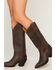Shyanne Women's Charlene Tall Western Boots - Snip Toe, Brown, hi-res