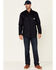 Carhartt Men's Flame Resistant Dry Twill Long Sleeve Work Shirt, Navy, hi-res