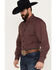 Image #2 - Resistol Men's Rocco Striped Print Long Sleeve Button Down Western Shirt, Black/red, hi-res
