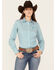 Image #1 - Cinch Women's TENCEL™ Striped Long Sleeve Button-Down Western Core Shirt, Teal, hi-res