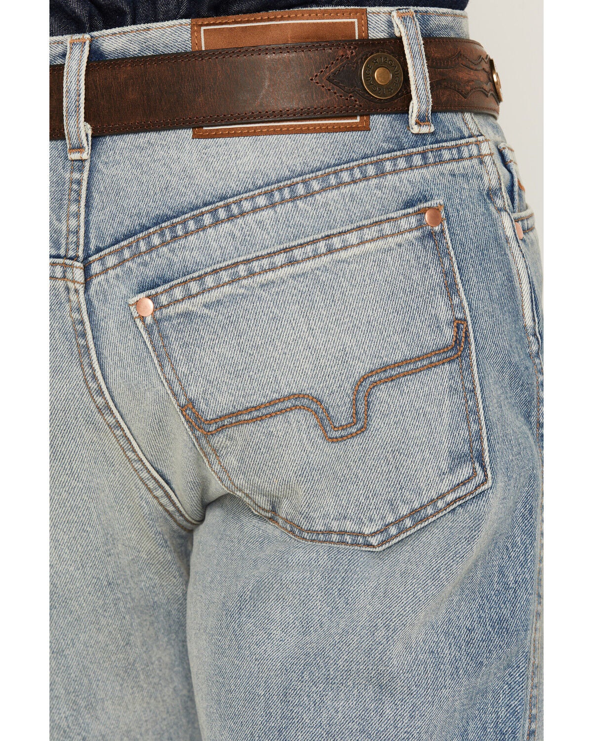 Image #4 - Zach Top X Kimes Ranch Men's Light Wash Mid Rise Bootcut Rigid Denim Jeans, Light Wash, hi-res