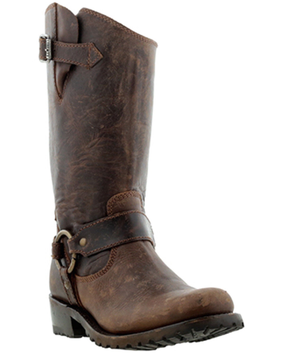 Liberty Black Women's Rocio Frankly Harness Boots - Round Toe, Dark Brown, hi-res