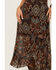 Image #2 - Shyanne Women's Printed Ruffle Midi Skirt, Dark Brown, hi-res