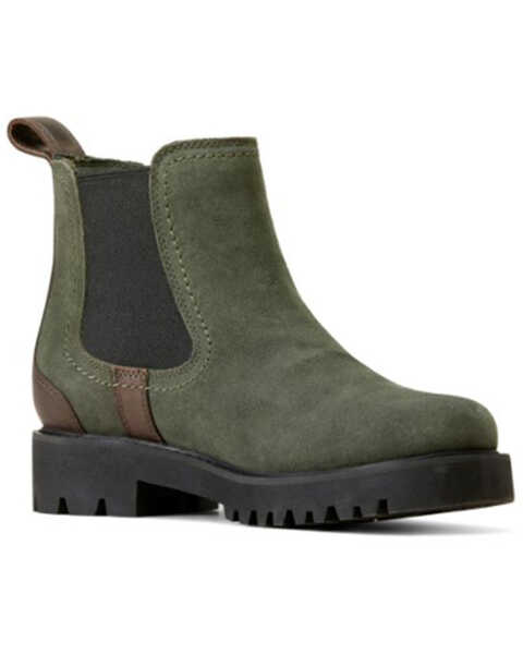 Image #1 - Ariat Women's Wexford Lug Waterproof Western Boots - Medium Toe , Green, hi-res